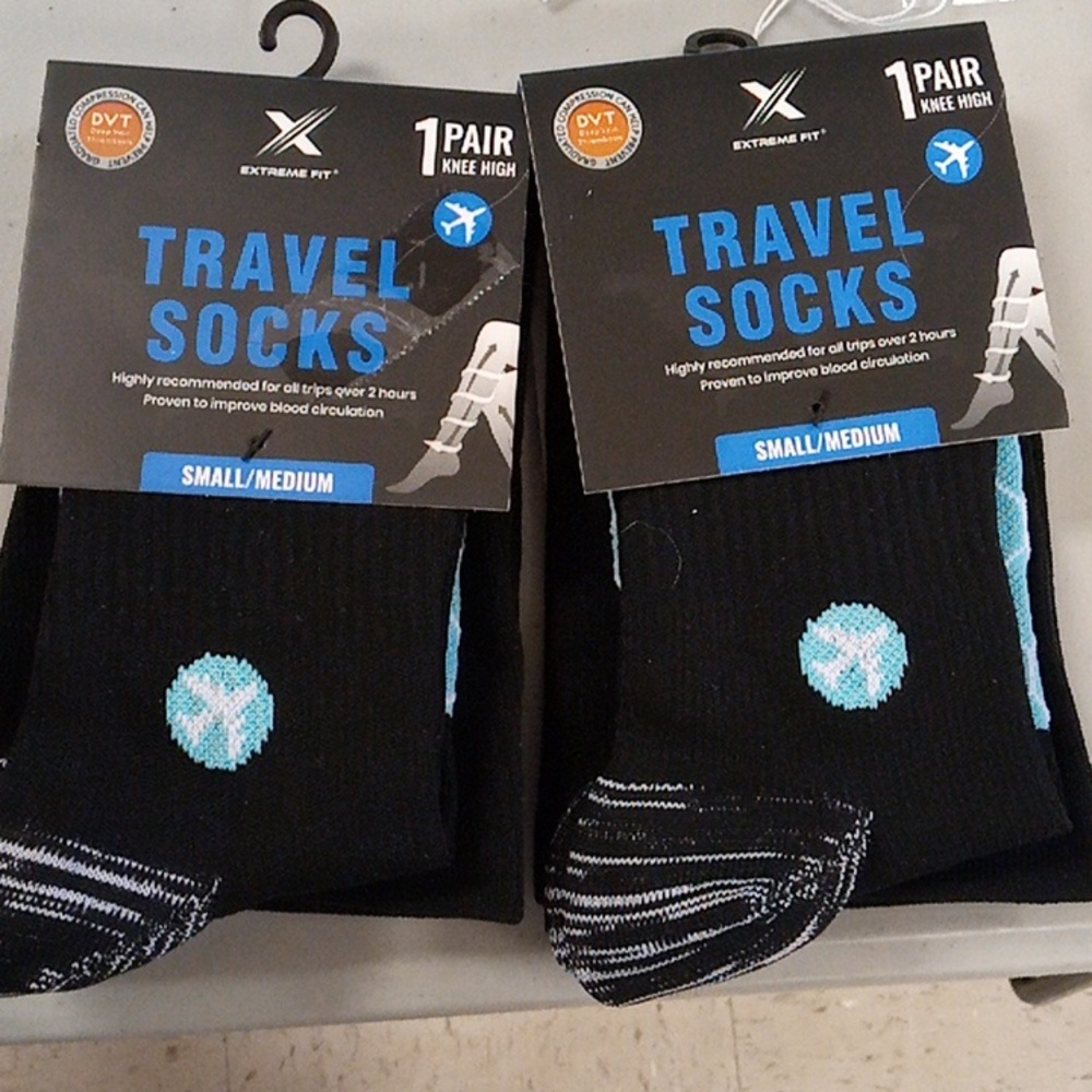 Two pair Travel Compression Socks  men or woman